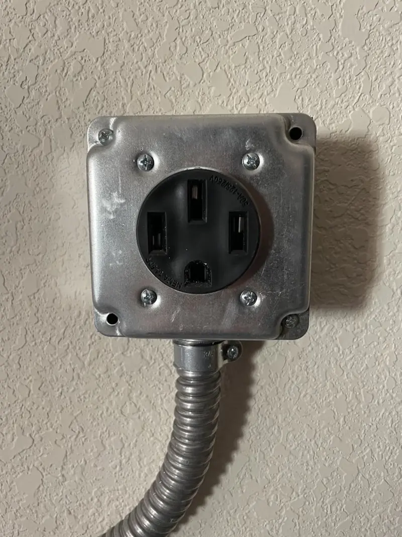NEMA 14-50 outlet installed for Electrical Panel Upgrade in Oasis